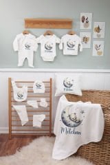 Ay Üzerinde Uyuyan Ayıcık Tasarımı 11'li Organik  Hastane Çıkışı