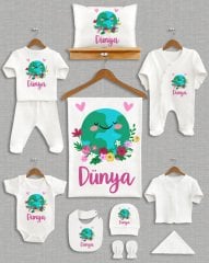 Çiçekli Dünya Tasarımı 11'li Organik  Hastane Çıkışı