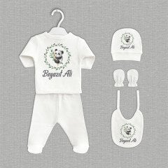 Sevimli Panda Tasarımı  5'li Organik Hastane Çıkışı