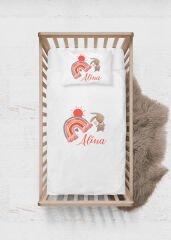 Tavşanlı Gökkuşağı Tasarımı Nevresim Takımı