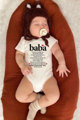 Babalar Günü Yazılı Pamuklu Bebek Zıbını
