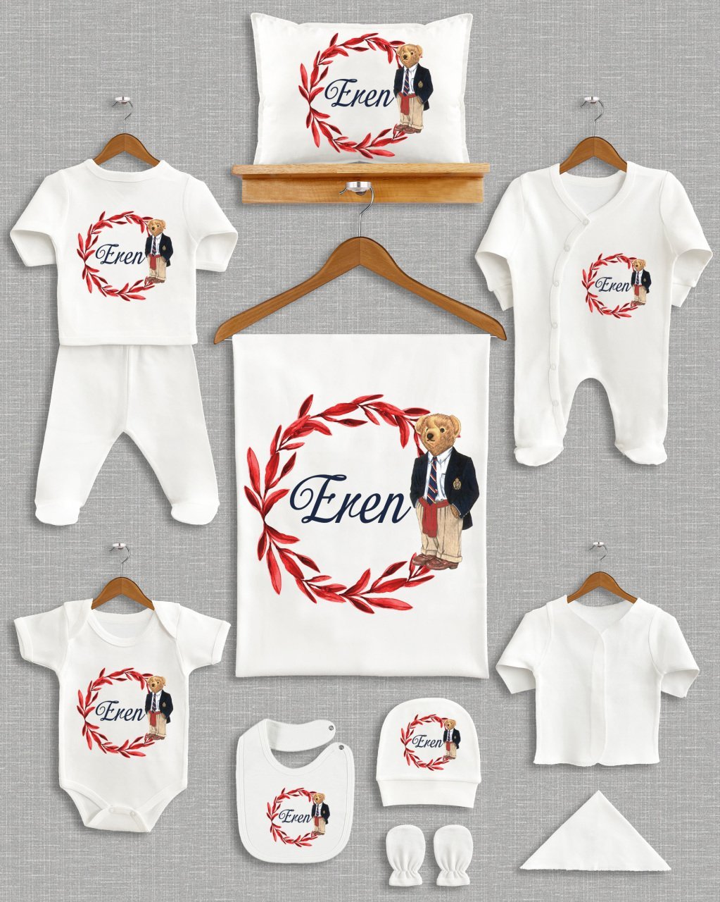 Teddy Bear Tasarım 11'li Organik  Hastane Çıkışı