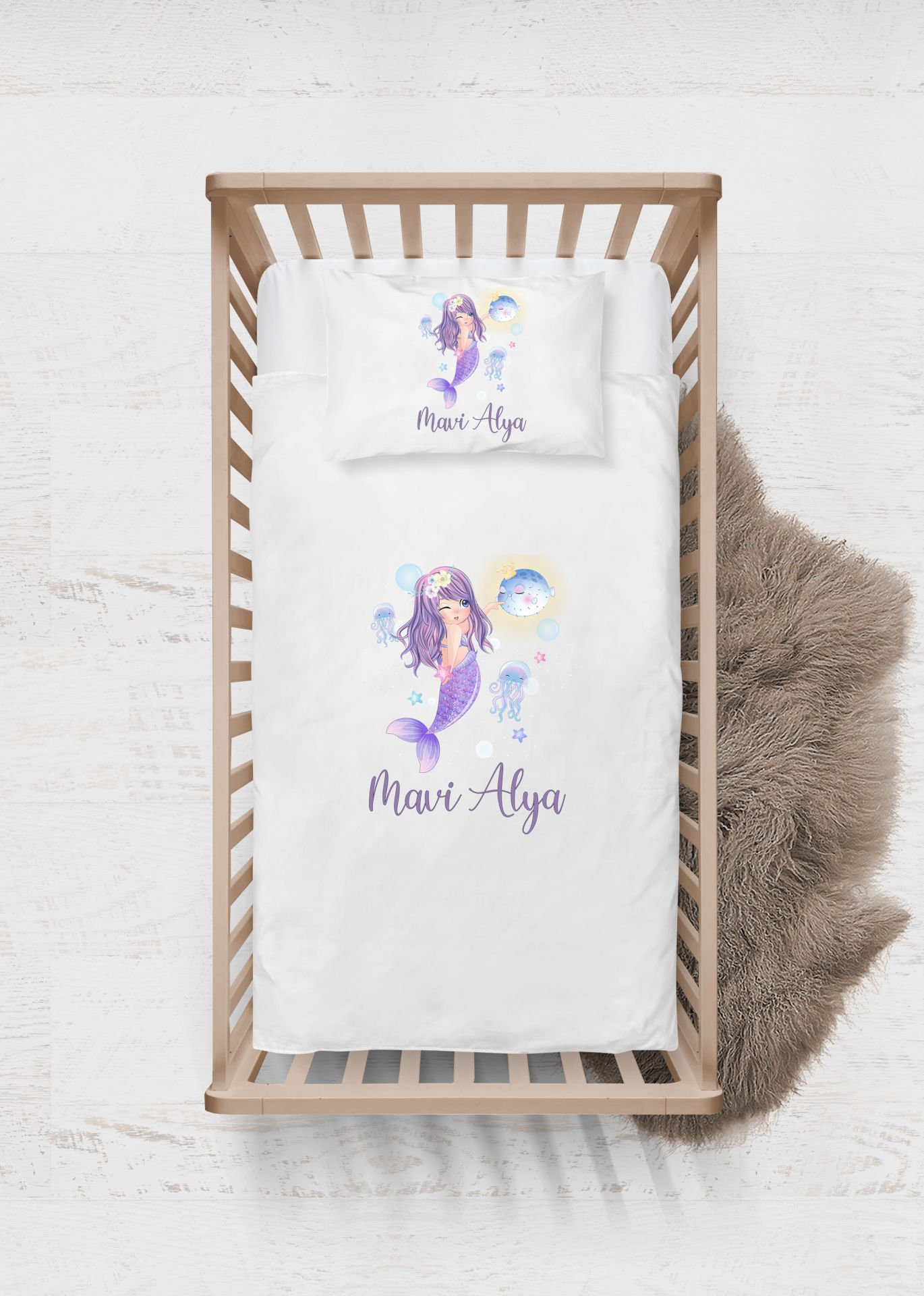 Deniz Kızı Tasarımı Nevresim Takımı