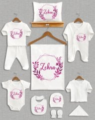 Pastel Pembe Çelenk Tasarımı 11'li Organik  Hastane Çıkışı