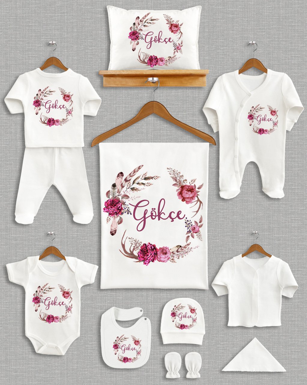 Çiçek Tasarımı 11'li Organik  Hastane Çıkışı