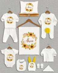 Çiçek Tasarımı Sarı Ponponlu Tavşan Kulaklı 11'li Organik Hastane Çıkışı