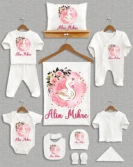 Sevimli Kuğu Tasarımı 11'li Organik  Hastane Çıkışı