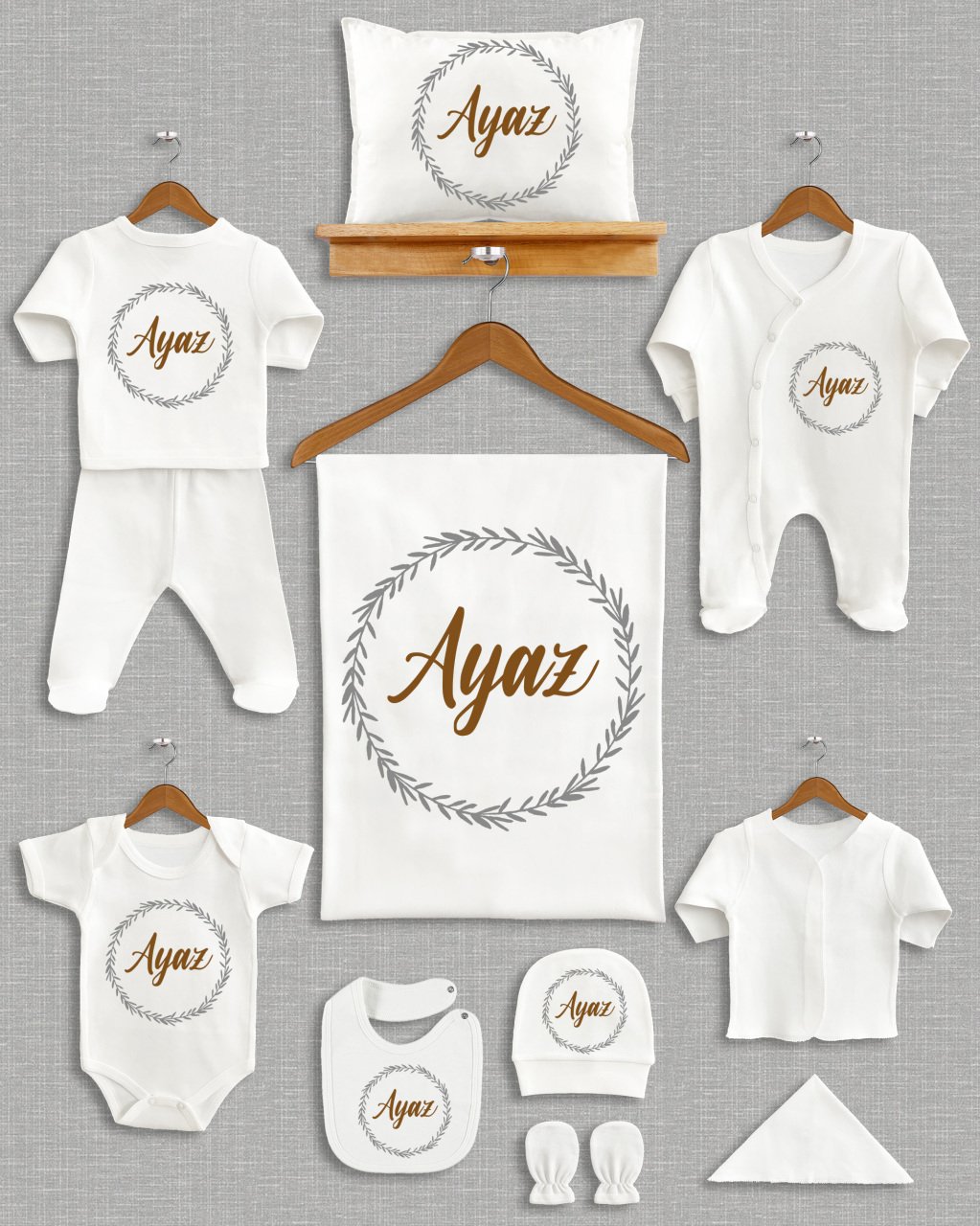 Gri Çember Tasarımı 11'li Organik  Hastane Çıkışı