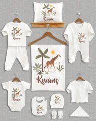 Ormanda Sevimli Hayvanlar Tasarımı 11'li Organik  Hastane Çıkışı