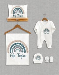 Soft Gökkuşağı Tasarımı 5'li Organik  Hastane Çıkışı