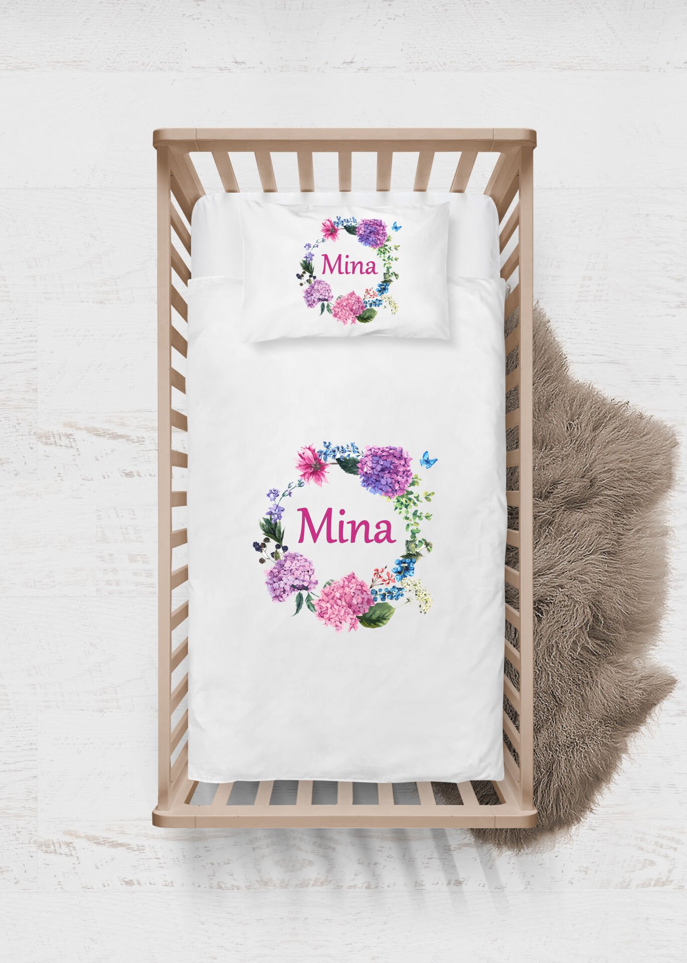 Renkli Sümbül Tasarımı Nevresim Takımı