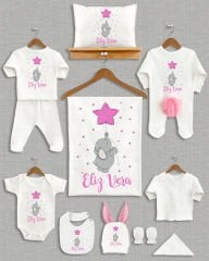 Yıldız Tutan Fil Tasarımı Ponponlu Tavşan Kulaklı 11'li Organik Hastane Çıkışı