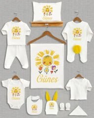 Güneş Tasarımı Sarı Ponponlu Tavşan Kulaklı 11'li Organik Hastane Çıkışı