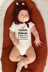 Canım Babam İlk Babalar Günün Kutlu Olsun Yazılı Pamuklu Bebek Zıbını