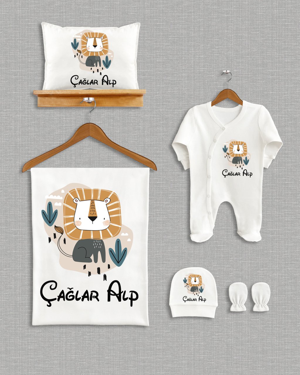 Sevimli Hayvan  Tasarımı 5'li Organik  Hastane Çıkışı