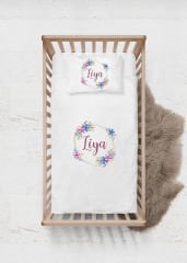 Çiçek Çelenk Tasarımı Nevresim Takımı