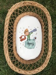 Küçük Prens Tasarımı 4 Kat Müslin Örtü