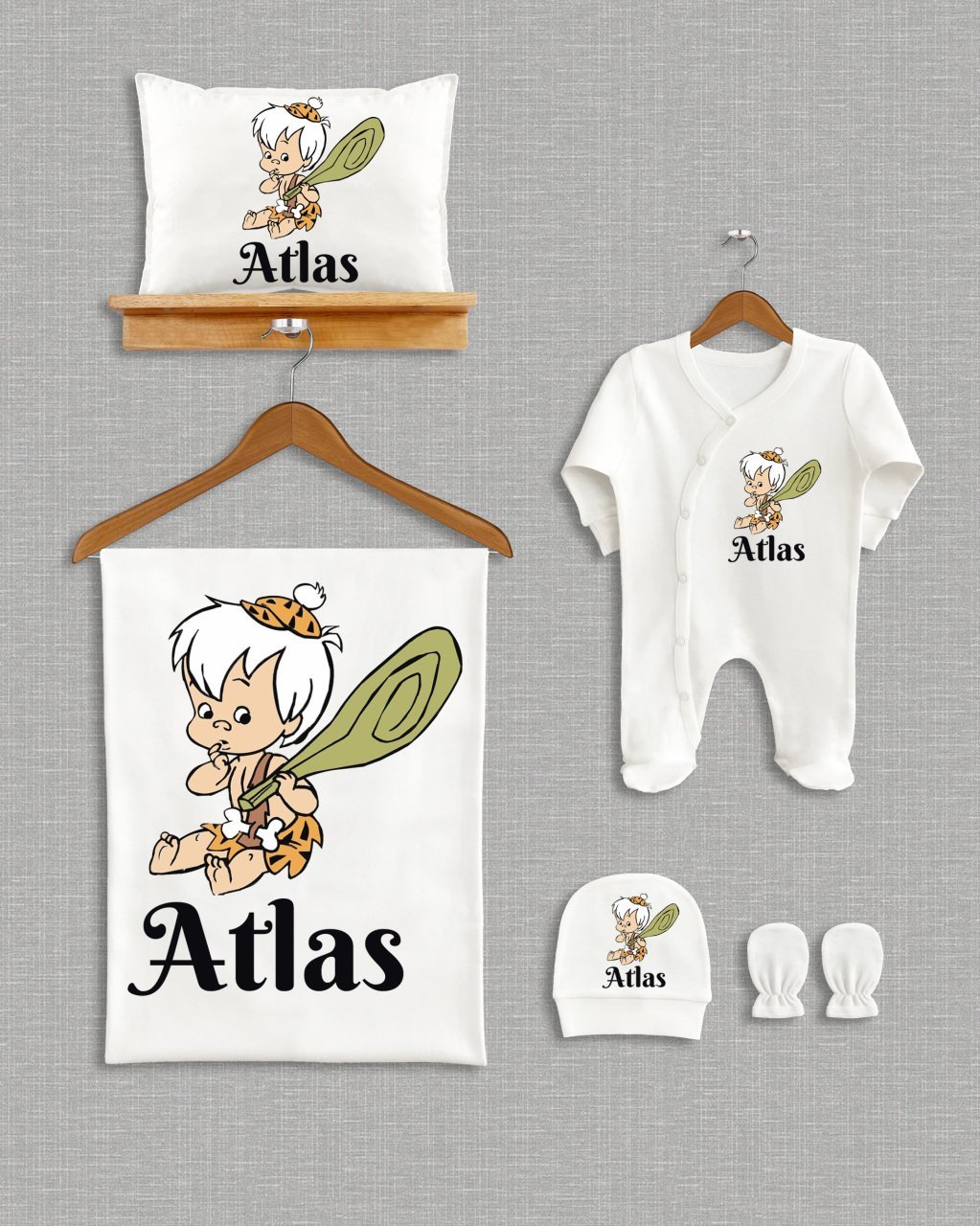 Taş Devri Bambam Tasarımı 5'li Organik  Hastane Çıkışı