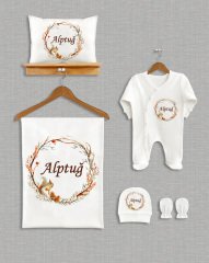 Sevimli Sincap Tasarımı 5'li Organik  Hastane Çıkışı