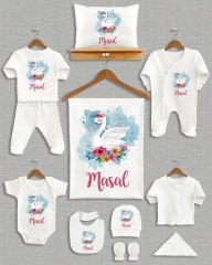 Sevimli Kuğu Tasarımı 11'li Organik İsme Özel Hastane Çıkışı