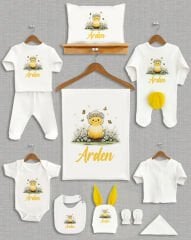 Sevimli Civciv Sarı Ponponlu Tavşan Kulaklı 11'li Organik Hastane Çıkışı