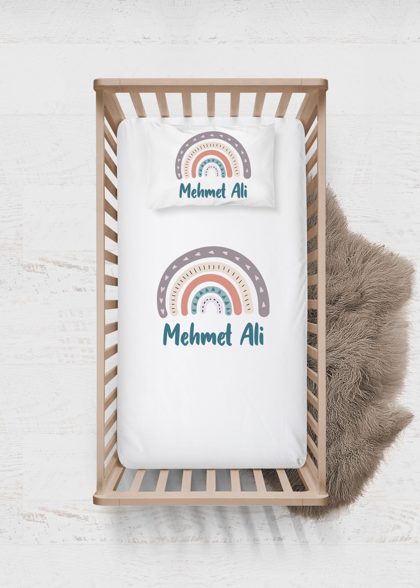 Gökkuşağı Tasarımı Çarşaf Seti