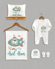 Sevimli Ayıcık Tasarımı 5'li Organik  Hastane Çıkışı