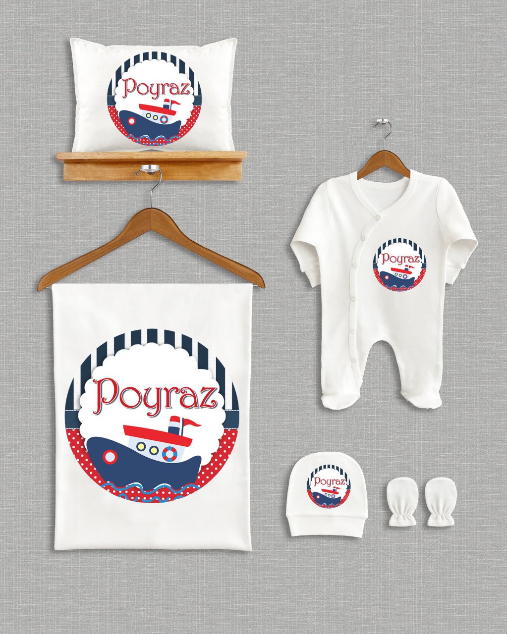 Deniz Temalı Gemi Tasarımı 5'li Organik  Hastane Çıkışı