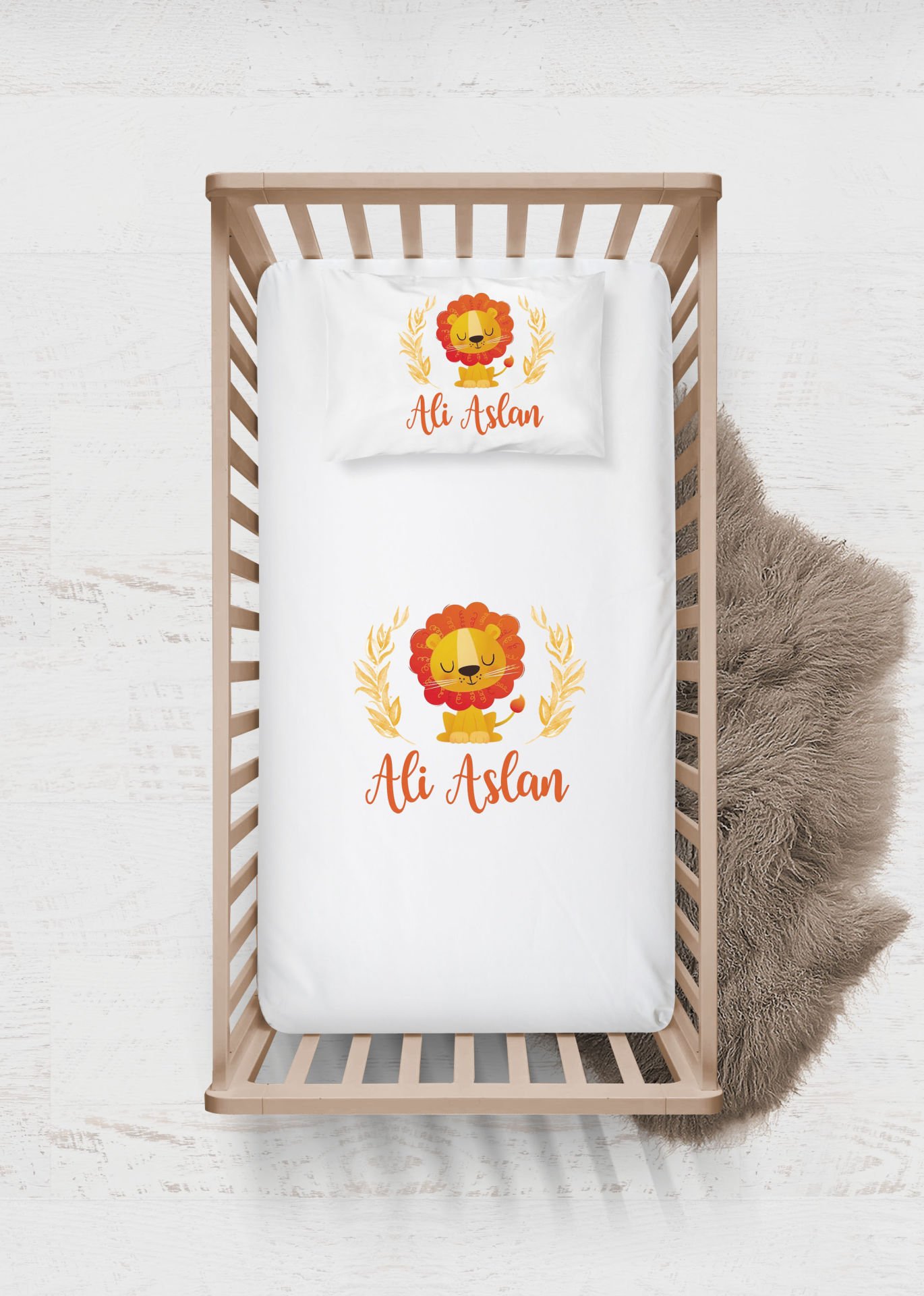 Sevimli Aslan Tasarımı Çarşaf Seti