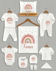 Gökkuşağı Tasarımı 11'li Organik İsme Özel Hastane Çıkışı