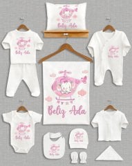 Pembe Helikopter Fil Tasarımı 11'li Organik  Hastane Çıkışı