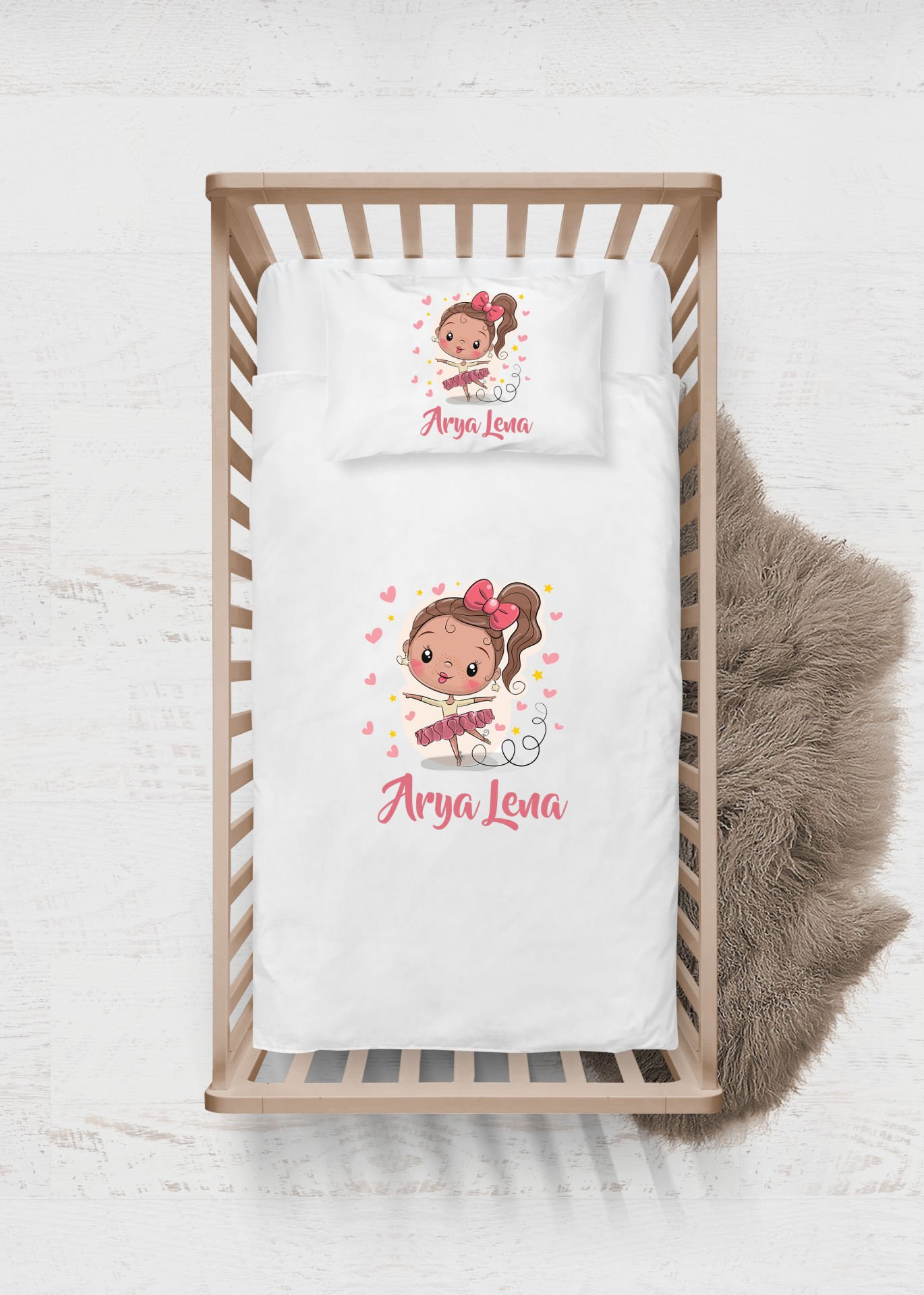 Sevimli Kız Tasarımı Nevresim Takımı