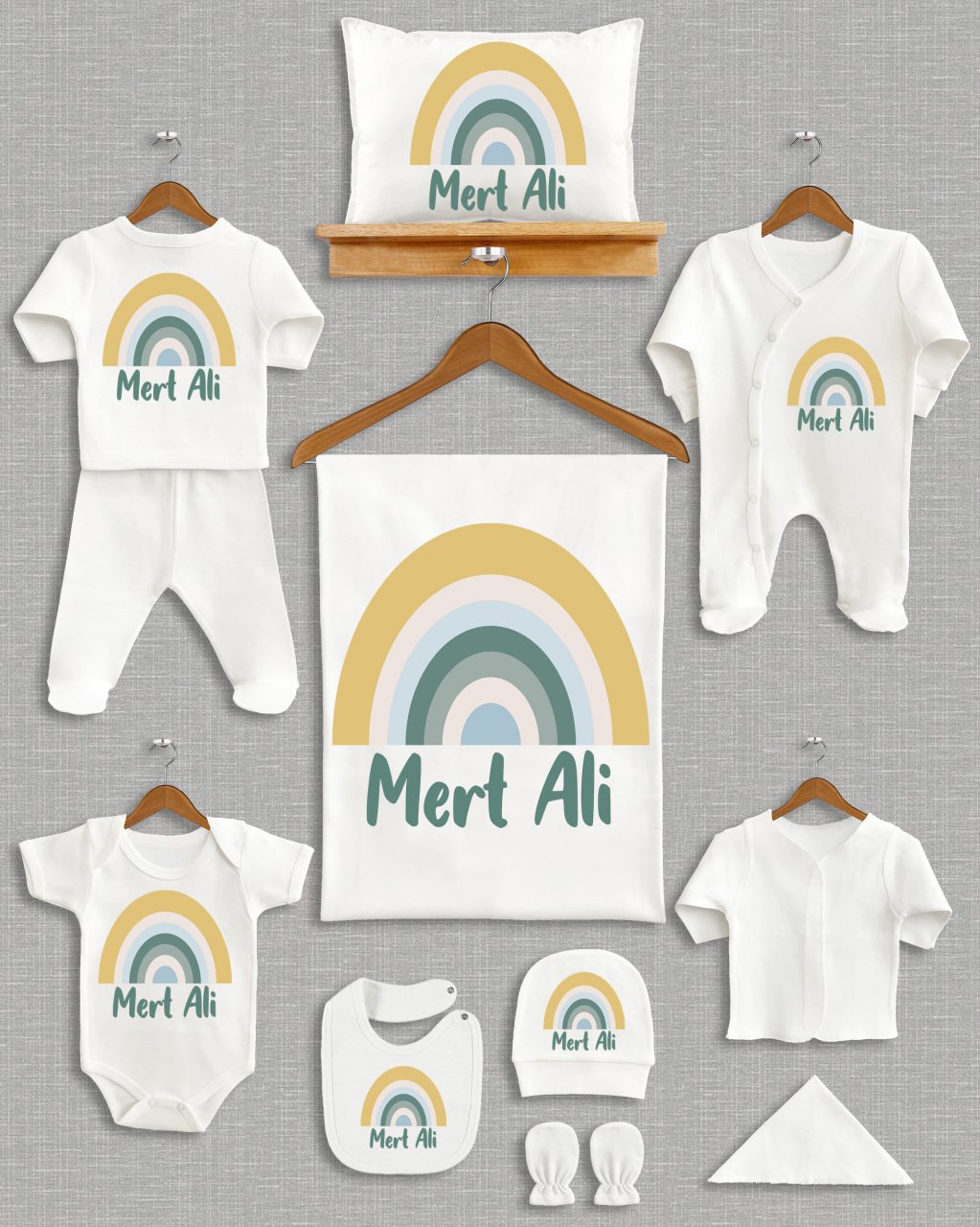 Soft Renkli Gökkuşağı 11'li Organik  Hastane Çıkışı