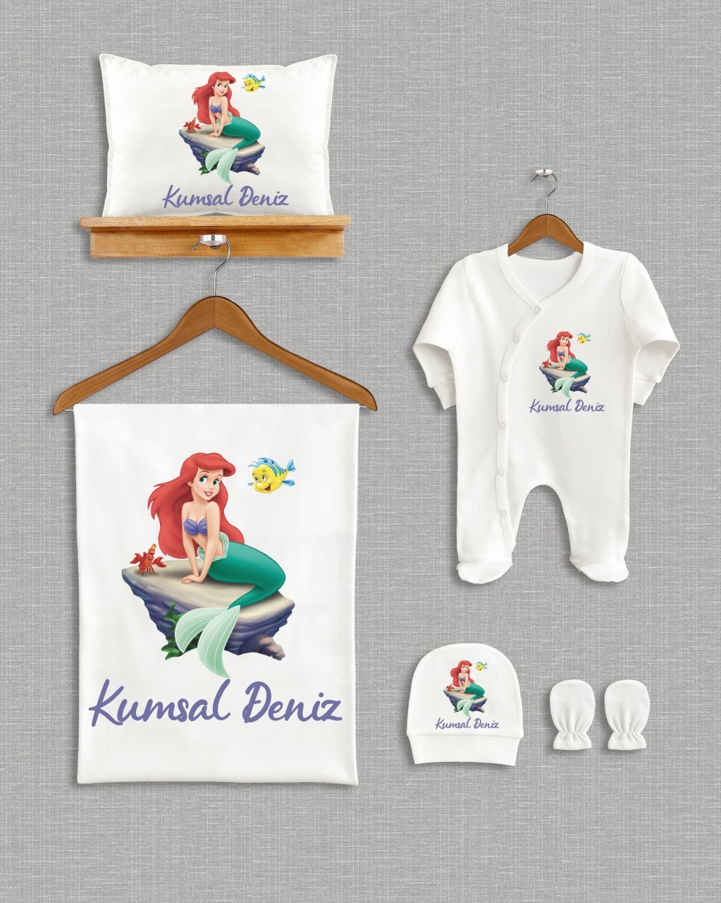 Deniz Kızı Tasarımı  5'li Organik Hastane Çıkışı