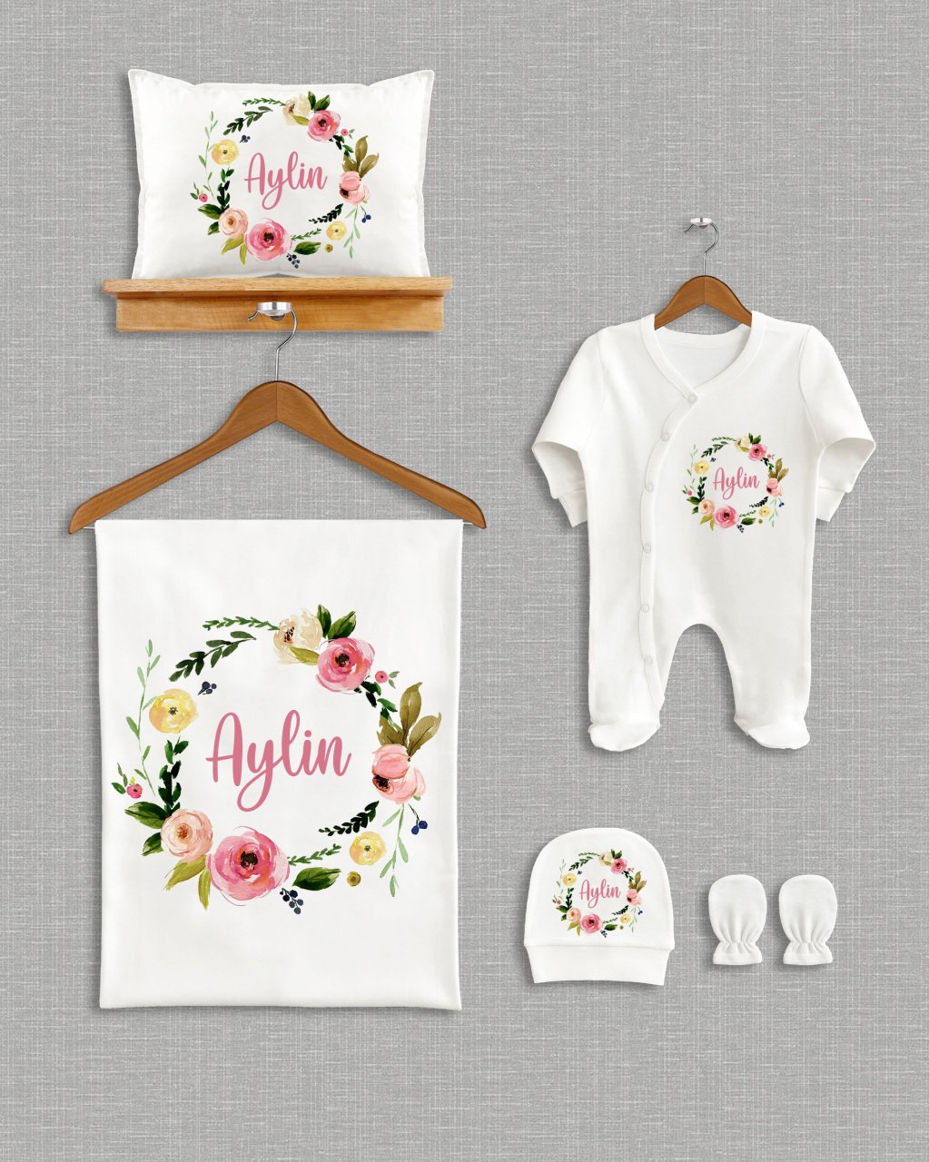 Çiçek Çelenk Tasarımı  5'li Organik Hastane Çıkışı