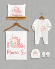 Sevimli Bebek Tasarımı  5'li Organik Hastane Çıkışı