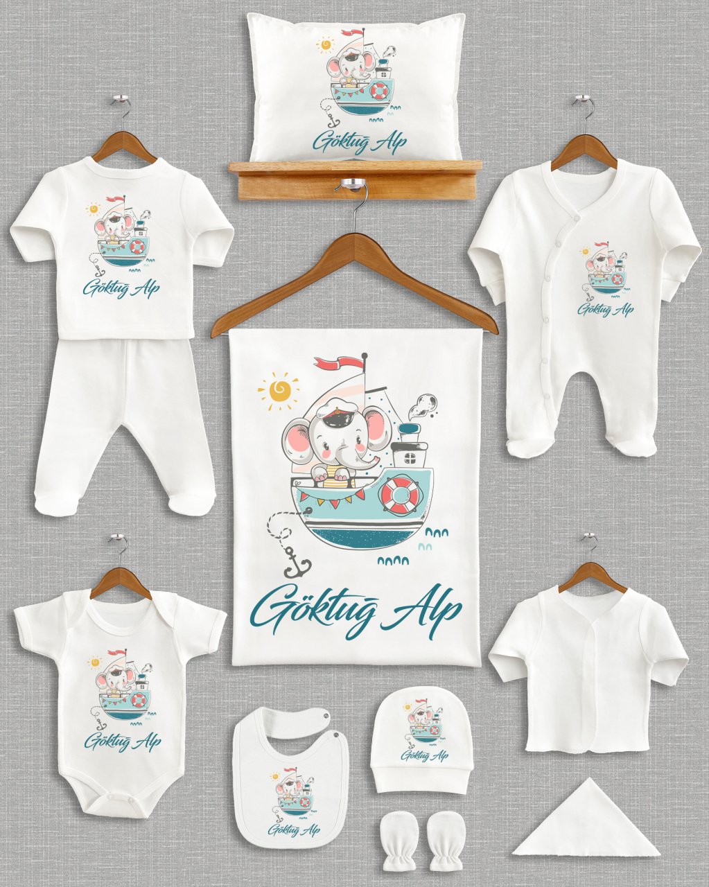 Denizci Fil Tasarımı 11'li Organik  Hastane Çıkışı