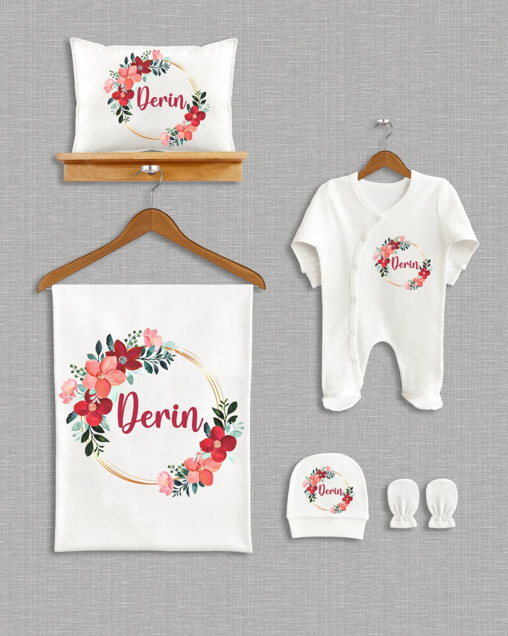 Çiçek Çelenk Tasarımı  5'li Organik Hastane Çıkışı