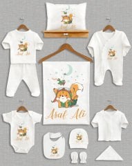 Sevimli Hayvan ve Helikopter Tasarımlı 11'li Organik  Hastane Çıkışı