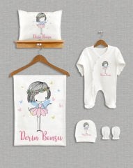 Ormanda Sevimli Kız Tasarımı  5'li Organik Hastane Çıkışı