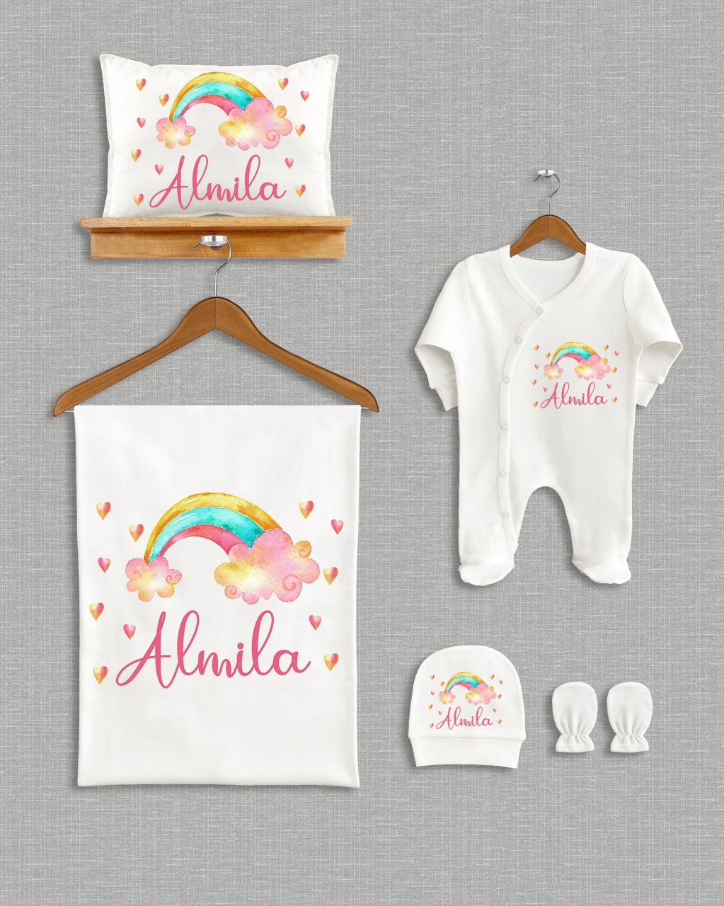 Gökkuşağı Tasarımı  5'li Organik Hastane Çıkışı