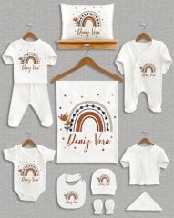 Pastel Gökkuşağı Tasarımı 11'li Organik  Hastane Çıkışı