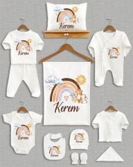 Gökkuşağı Tasarım 11'li Organik İsme Özel Hastane Çıkışı