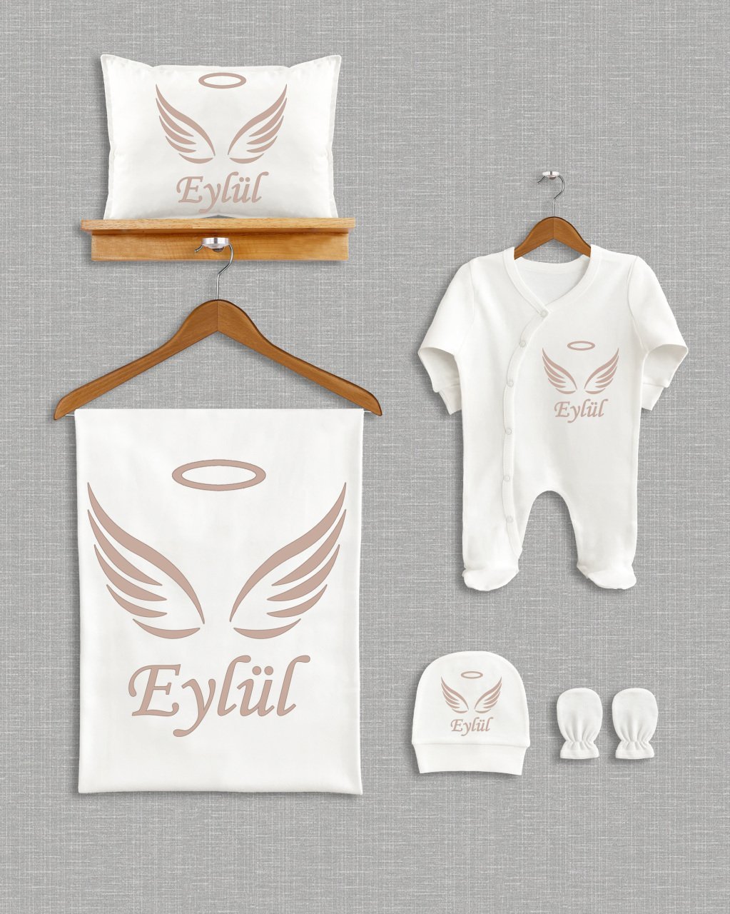 Melek Kanadı Tasarımı  5'li Organik Hastane Çıkışı