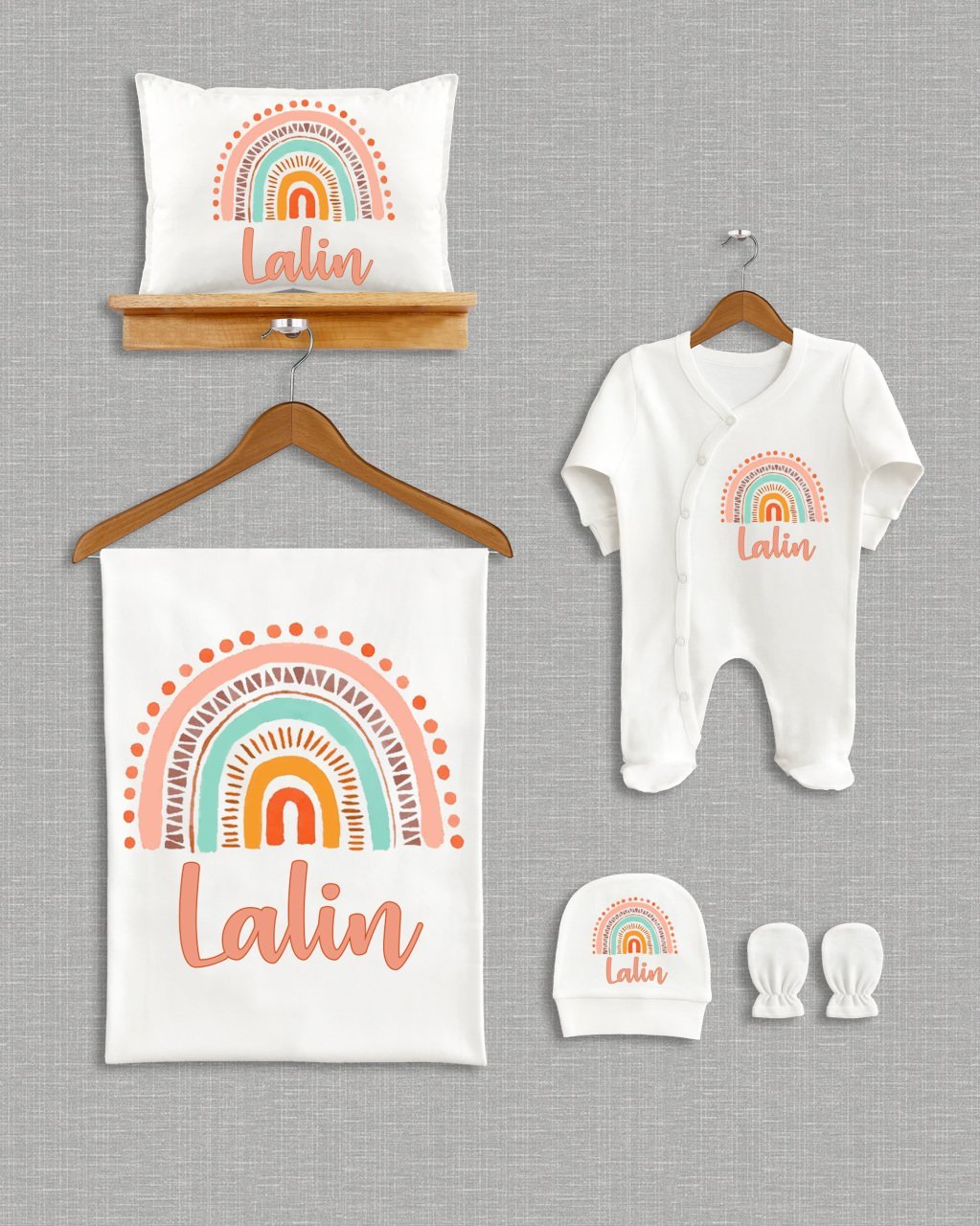 Gökkuşağı Tasarımı  5'li Organik Hastane Çıkışı