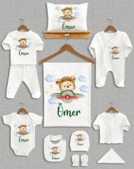 Uçan Ayıcıklı Tasarım 11'li Organik  Hastane Çıkışı