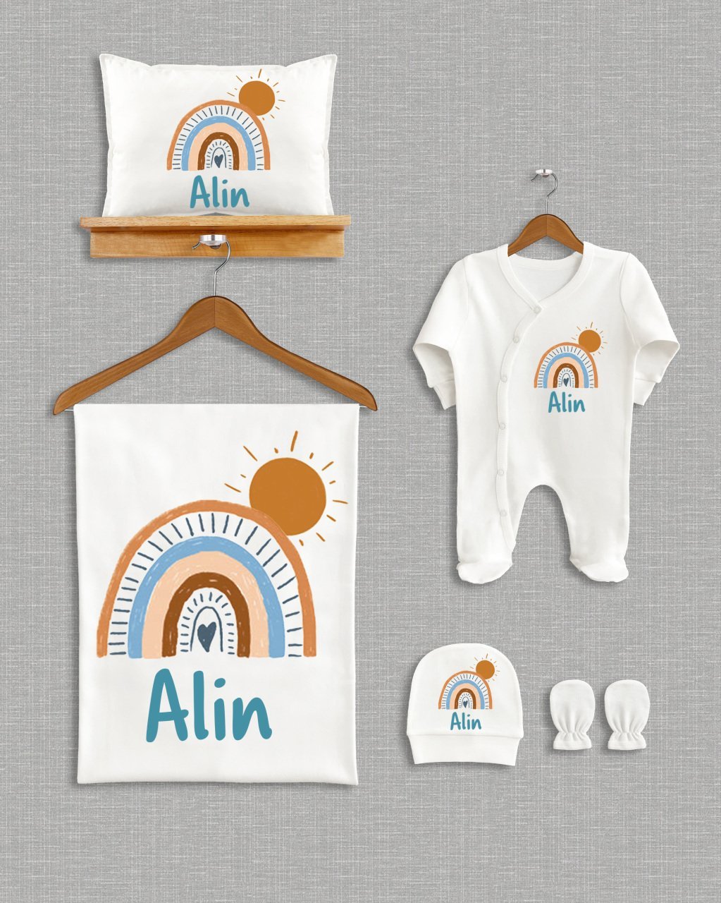 Gökkuşağı Tasarımı  5'li Organik Hastane Çıkışı