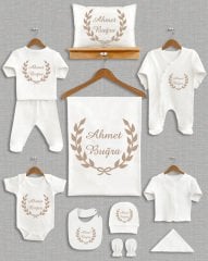 Açık Kahverengi Çelenk 11'li Organik  Hastane Çıkışı