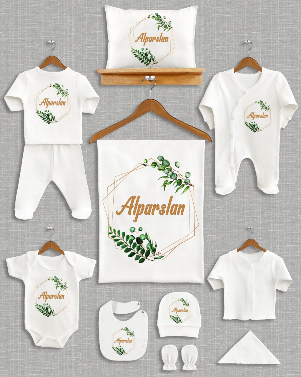 Yeşil Yaprak Tasarımı 11'li Organik  Hastane Çıkışı