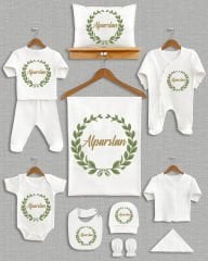 Çelenk Tasarımı 11'li Organik İsme Özel Hastane Çıkışı